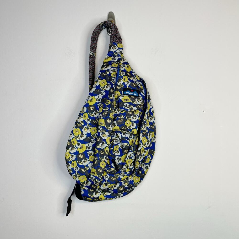 Kavu Rope Sling Bag Crossbody Backpack Water Resistant Travel Trail Outdoor Blue